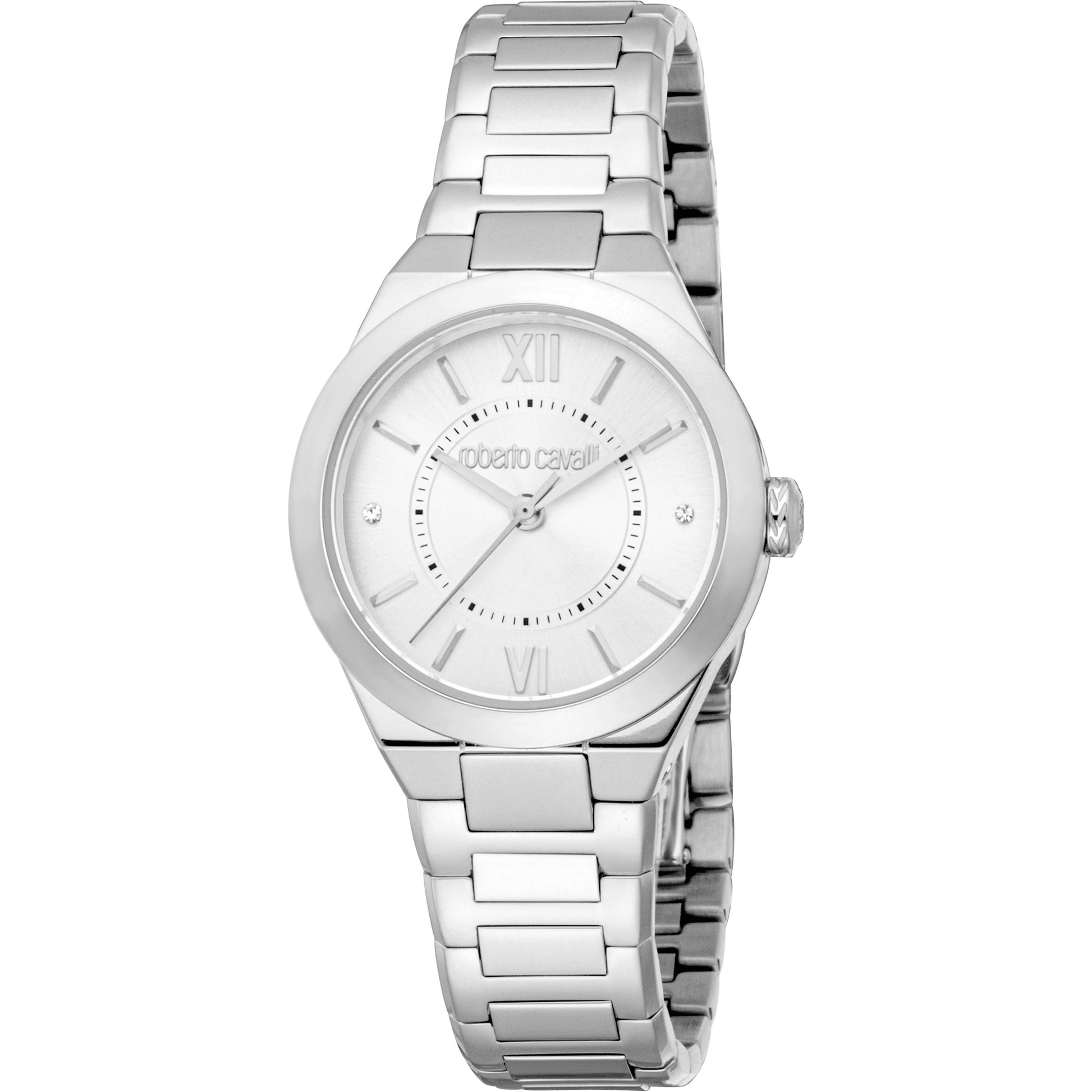 Roberto Cavalli Dame Rustfrit Stål Sølvfarvet Ur RC5L126M0015 - Urma.dk