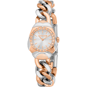 Roberto Cavalli Dame Rustfrit Stål Sølv/Rosaguld Sølv Ur RC5L093M0065 - Urma.dk