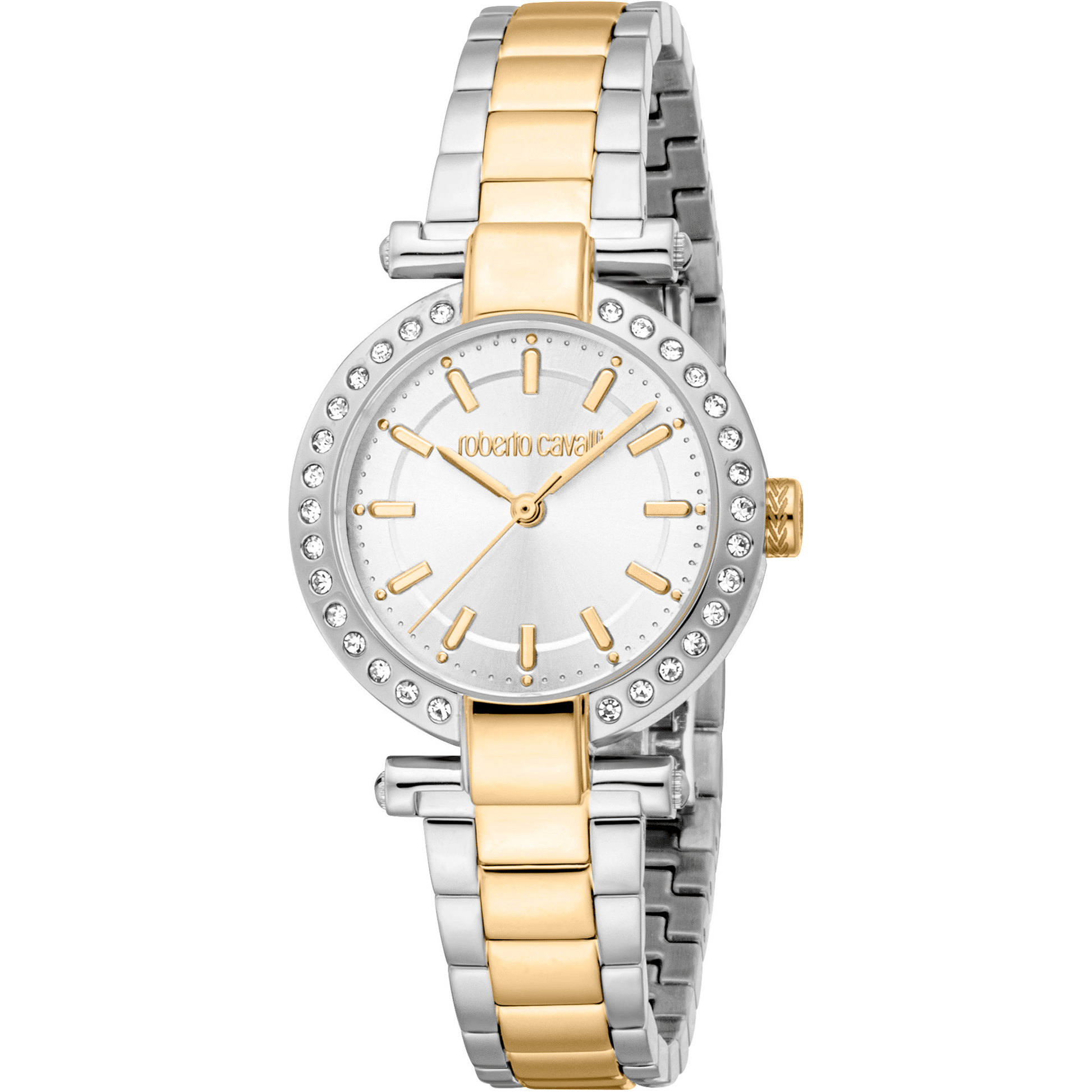 Roberto Cavalli Dame Rustfrit Stål To - tone Guld/Sølv Ur RC5L121M0085 - Urma.dk