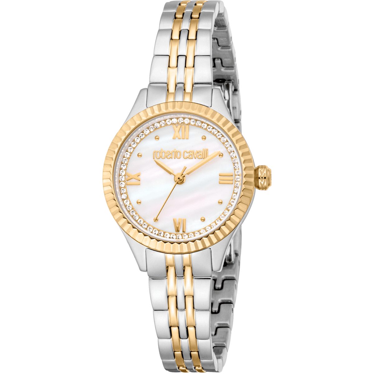 Roberto Cavalli Dame Rustfrit Stål To - tone Guld/Sølv Ur RC5L124M0085 - Urma.dk