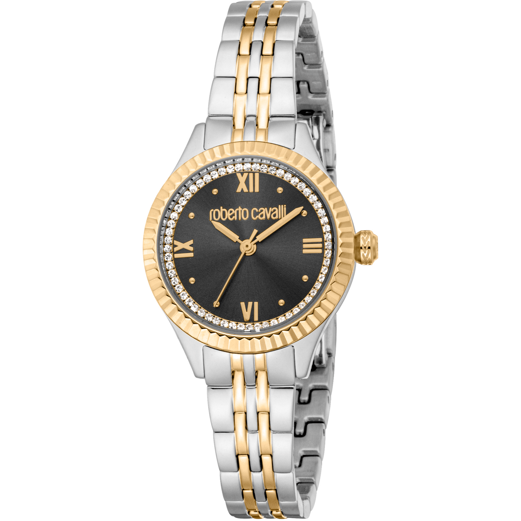 Roberto Cavalli Dame Rustfrit Stål To - tone Guld/Sølv Ur RC5L124M0095 - Urma.dk