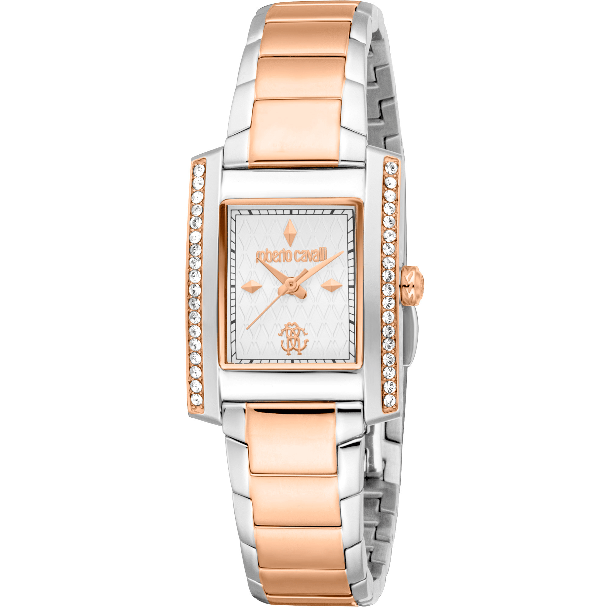Roberto Cavalli Dame Rustfrit Stål To - tone Rosaguld/Sølv Ur RC5L120M0105 - Urma.dk