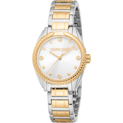 Roberto Cavalli Dame Rustfrit Stål To - tone Sølv/Guld Ur RC5L118M0065 - Urma.dk