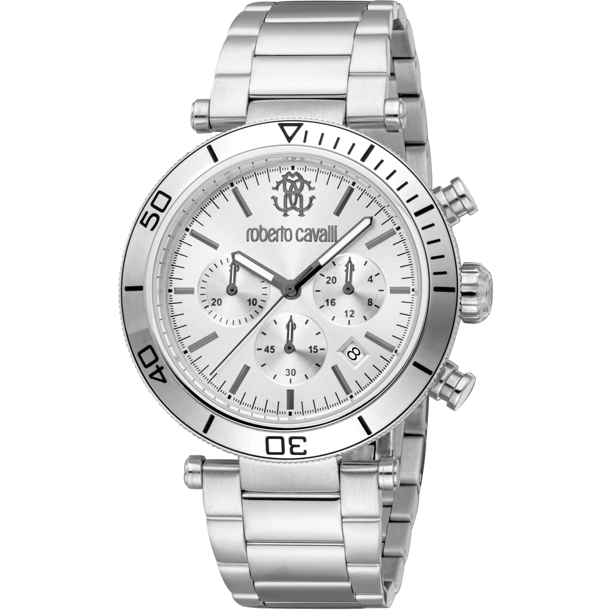 Roberto Cavalli Herre Sølvgrå Chronograph Ur RC5G128M0045 - Urma.dk