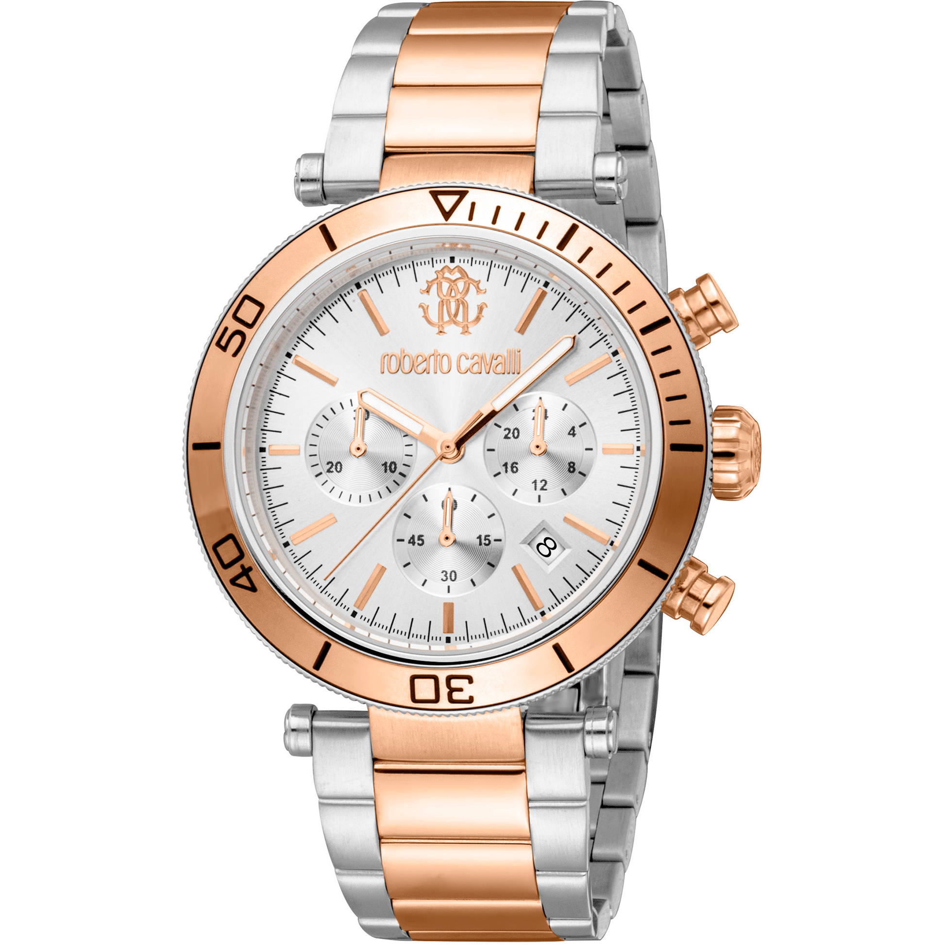 Roberto Cavalli Herre Sølvgrå Chronograph Ur RC5G128M0095 - Urma.dk