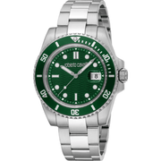 Roberto Cavalli Herreur Rustfrit Stål Sølvgrå/Grøn Analog Ur RC5G168M0025 - Urma.dk