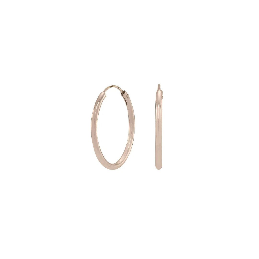 Rosa forgyldt sølv creol 20mm HOOPS52 - Urma.dk