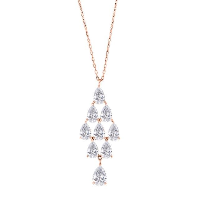 Rosafg Sølv halskæde LOTTENOR - Urma.dk