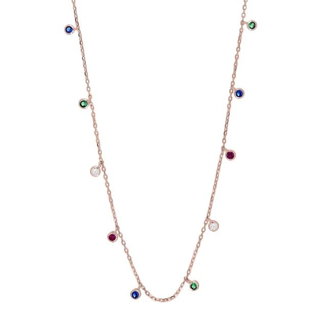 Rosafg Sølv vedhæng GIANOR 3mm 42+3cm - Urma.dk