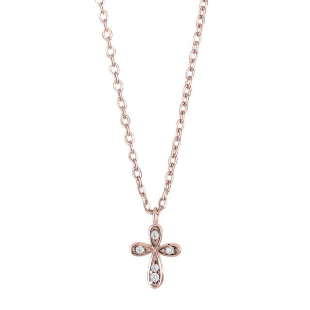 Rosafg Sølv vedhæng kors HOLLYNOR - Urma.dk