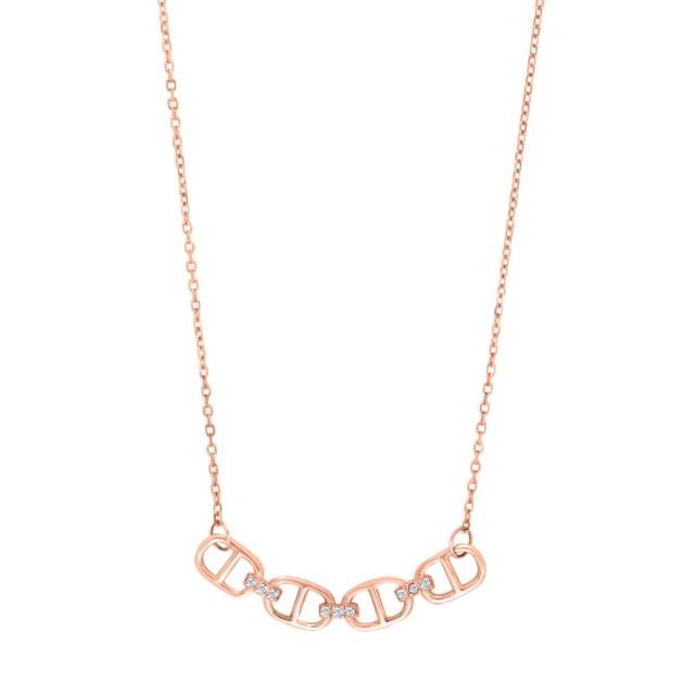 Rosafg Sølv vedhæng LARANOR - Urma.dk