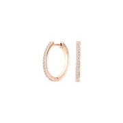 Rosaforg. sølv creoler JUNENOR 18mm - Urma.dk