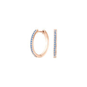 Rosaforg. sølv creoler lyseblå cz JANENOR 18mm - Urma.dk