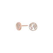 Rosaforg sølv ørestikker ETTANOR 10mm - Urma.dk