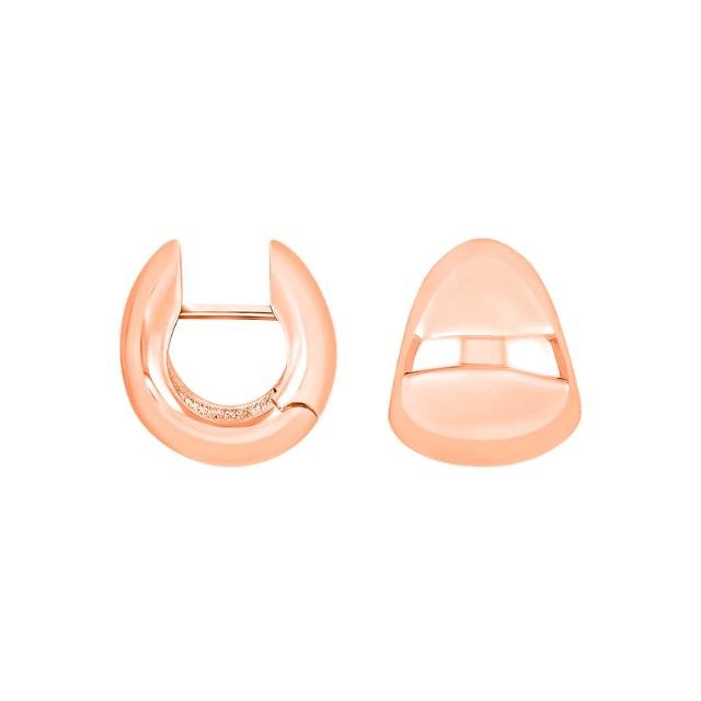 Rosaforg. sølv system - creoler Eva 15x13mm - Urma.dk