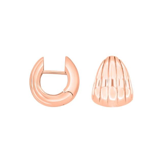 Rosaforg. sølv system - creoler Lisa 15x13mm - Urma.dk