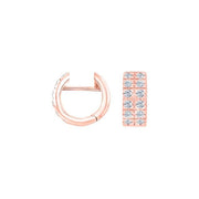 Rosaforg. sølv system - creoler m/cz Dita 13x5,5mm - Urma.dk