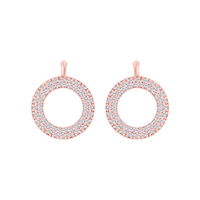 Rosaforg. sølv system - vedhæng krans m/cz - par - Urma.dk