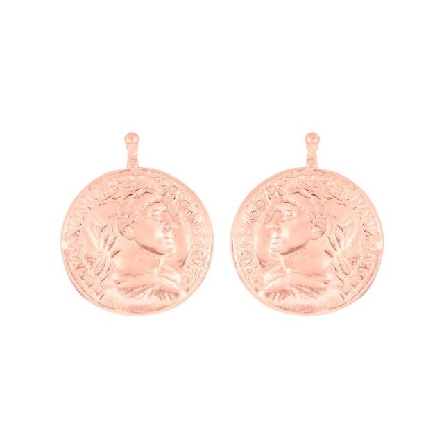 Rosaforg. sølv system - vedhæng mønt 16x16mm - par - Urma.dk