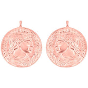 Rosaforg. sølv system - vedhæng mønt 23x23mm - par - Urma.dk