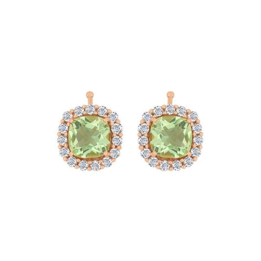 Rosaforg. Sølv vedhæng roset 12x12 Peridot CZ - Urma.dk