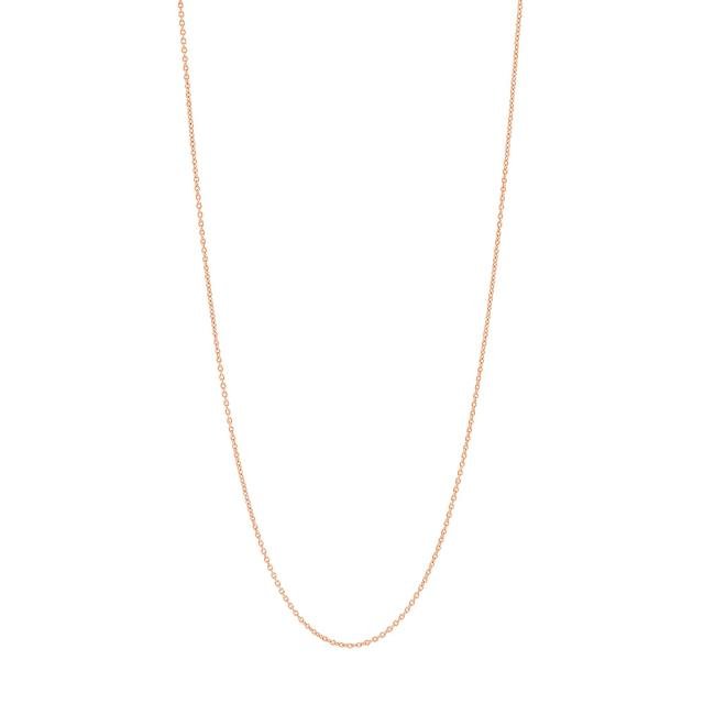 Rosaforg. sølvkæde 80+10cm - Urma.dk