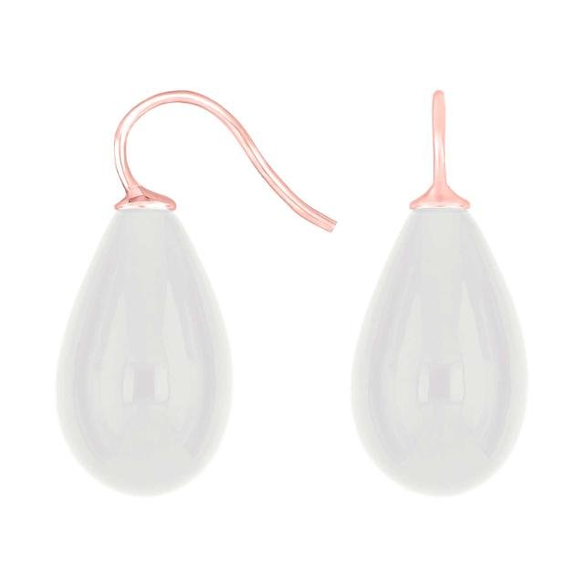 Rosaforg. sølvøreh. m/bøhmisk kvartsglas farve09 - Urma.dk