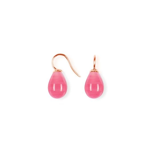 Rosaforg. sølvøreh. m/bøhmisk kvartsglas farve11 - Urma.dk