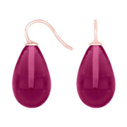 Rosaforg. sølvøreh. m/bøhmisk kvartsglas farve14 - Urma.dk