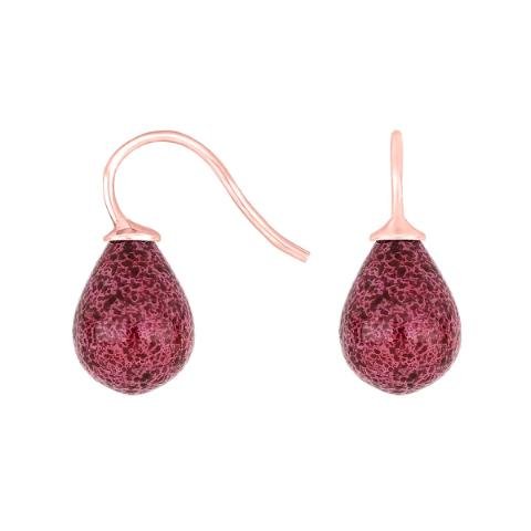 Rosaforg. sølvøreh. m/bøhmisk kvartsglas farve15 - Urma.dk