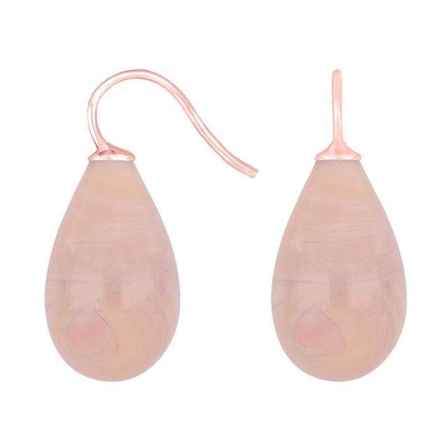 Rosaforg. sølvøreh. m/bøhmisk kvartsglas farve24 - Urma.dk