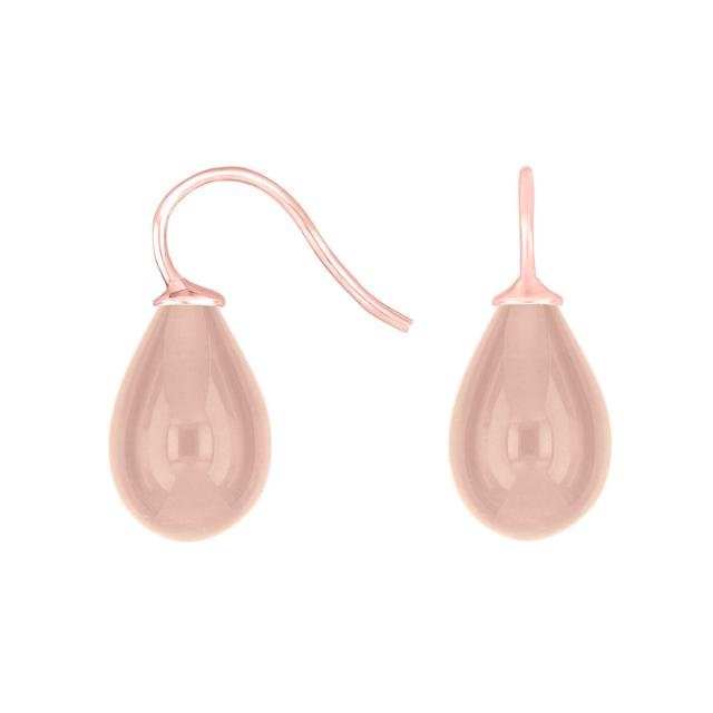 Rosaforg. sølvøreh. m/bøhmisk kvartsglas farve24 - Urma.dk