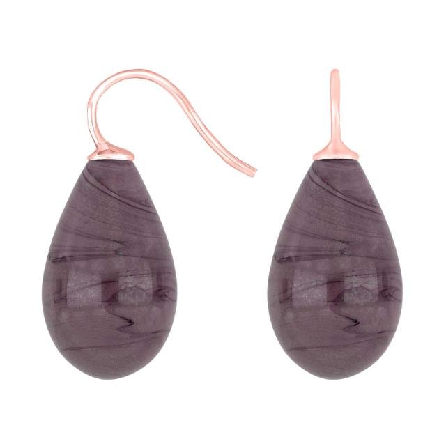 Rosaforg. sølvøreh. m/bøhmisk kvartsglas farve27 - Urma.dk