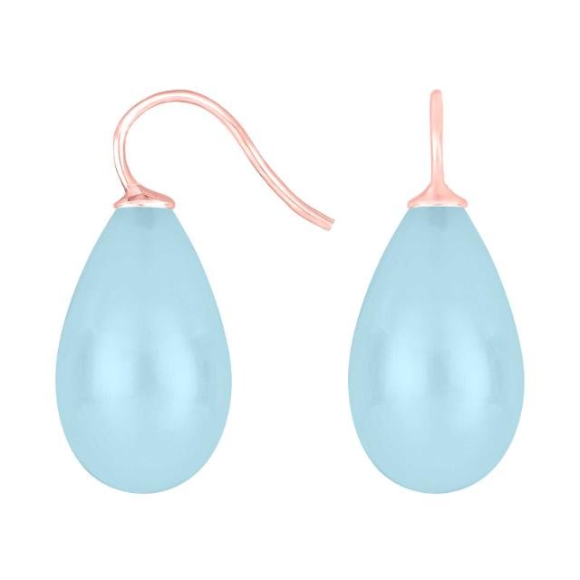 Rosaforg. sølvøreh. m/bøhmisk kvartsglas farve35 - Urma.dk