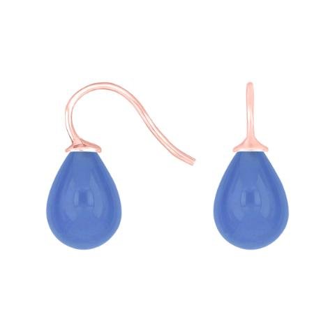 Rosaforg. sølvøreh. m/bøhmisk kvartsglas farve39 - Urma.dk