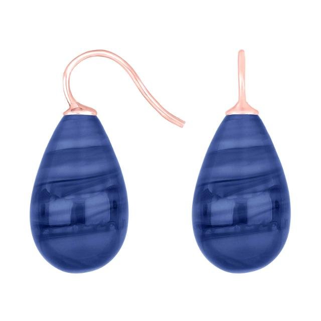 Rosaforg. sølvøreh. m/bøhmisk kvartsglas farve45 - Urma.dk