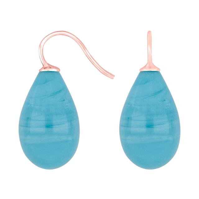 Rosaforg. sølvøreh. m/bøhmisk kvartsglas farve48 - Urma.dk