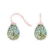 Rosaforg. sølvøreh. m/bøhmisk kvartsglas farve49 - Urma.dk