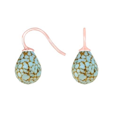 Rosaforg. sølvøreh. m/bøhmisk kvartsglas farve49 - Urma.dk