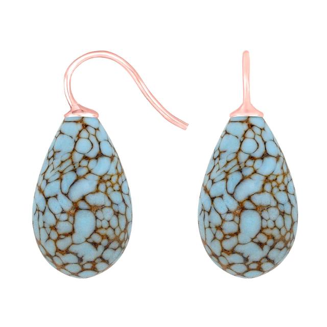 Rosaforg. sølvøreh. m/bøhmisk kvartsglas farve49 - Urma.dk