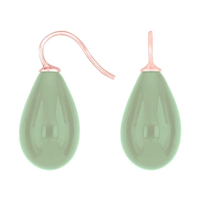 Rosaforg. sølvøreh. m/bøhmisk kvartsglas farve52 - Urma.dk