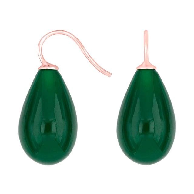 Rosaforg. sølvøreh. m/bøhmisk kvartsglas farve53 - Urma.dk