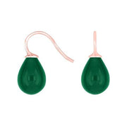 Rosaforg. sølvøreh. m/bøhmisk kvartsglas farve53 - Urma.dk