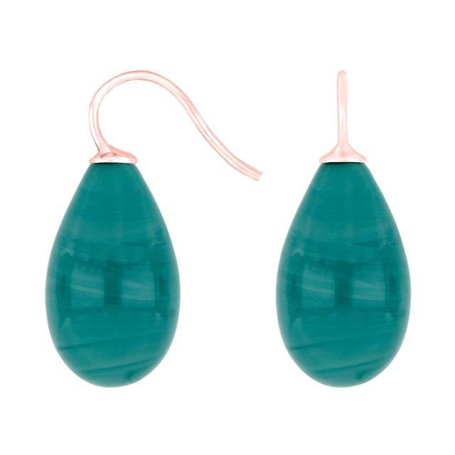 Rosaforg. sølvøreh. m/bøhmisk kvartsglas farve58 - Urma.dk