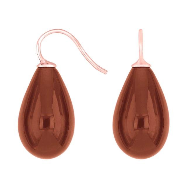 Rosaforg. sølvøreh. m/bøhmisk kvartsglas farve70 - Urma.dk