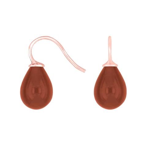 Rosaforg. sølvøreh. m/bøhmisk kvartsglas farve70 - Urma.dk