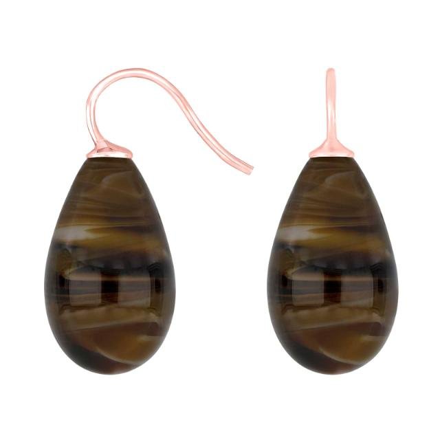 Rosaforg. sølvøreh. m/bøhmisk kvartsglas farve83 - Urma.dk