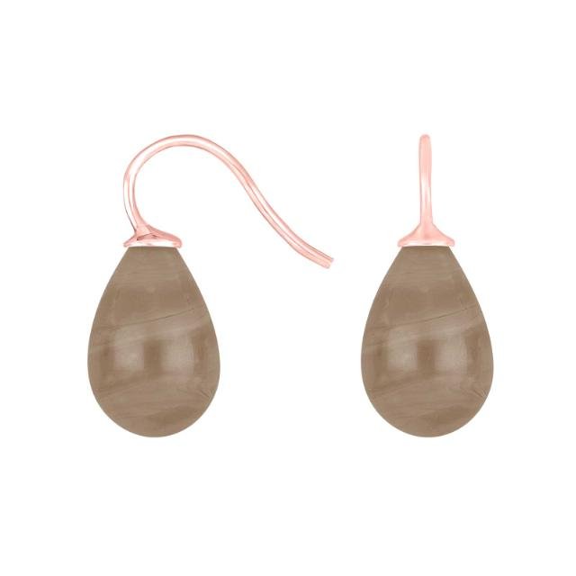 Rosaforg. sølvøreh. m/bøhmisk kvartsglas farve84 - Urma.dk