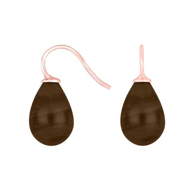 Rosaforg. sølvøreh. m/bøhmisk kvartsglas farve85 - Urma.dk