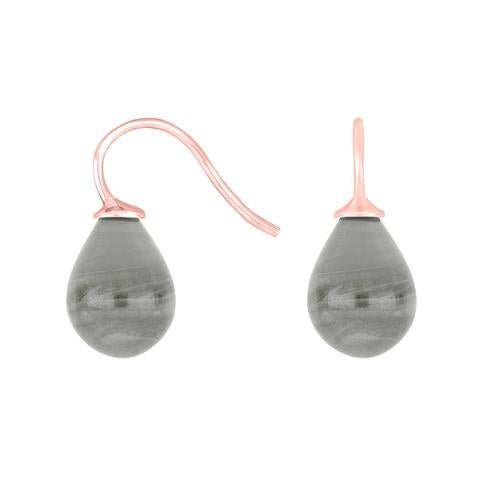 Rosaforg. sølvøreh. m/bøhmisk kvartsglas farve92 - Urma.dk